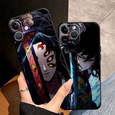 Dämonen Anime Slayer Hülle für iPhone 12 X XS XR 17 16 Pro Max 11 SE 17Air 14 7 8 13 Mini 15 Plus Weiche Rückseite Handyhülle