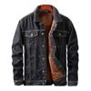 Vestes en Jean d'Hiver pour Hommes Manteaux d'Extérieur Épais Veste en Jean Chaude en Polaire Noire Décontractée Manteau pour Hommes Veste en Coton Vêtements pour Hommes