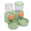 Pet Food Bowl Water Bottle Dispenser Multifunctional Hanging Automatic Self Feeding and Waterer Set for Dogs Cats