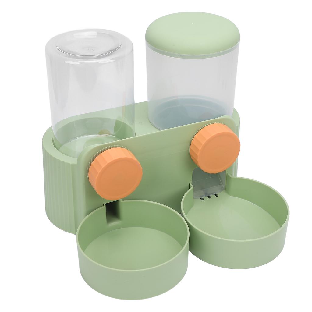 Pet Food Bowl Water Bottle Dispenser Multifunctional Hanging Automatic Self Feeding and Waterer Set for Dogs Cats