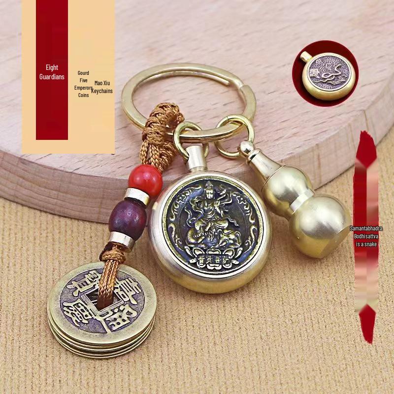 

Brass Zodiac Guardian Rotating Keychain - 12-Sign Decompression Charm