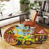 1pc construction site Round Chair mat Area Rug - Non-Slip, Floor Mat for Office, Bedroom, and Indoor Decor c1125411