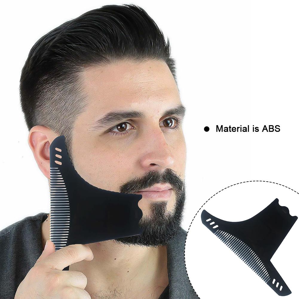 Innovative Design of Multifunctional Double-sided Beard Comb Six In One Men's Beard Styling Template Comb