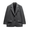 Fall Women's Suit Commuter Fashion Loose with Shoulder Pad Straight Suit Jacket Plus Size