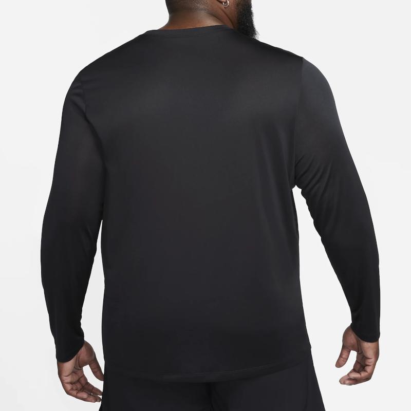Nike Dri-FIT Legend Solid Logo Loose Fit Long Sleeve T-Shirt Men Tops Matte-Silver DX0993-010