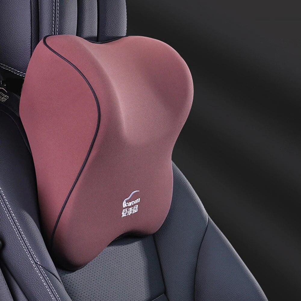 Car Seat Headrest Pillow Neck Lumbar Support Pillow For Car Travel Pillow Soft Seat Back Support Waist Pillow Car