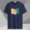 Hals Breezy Übergröße Basic Rundes Kurzarm-T-Shirt in Mehreren Farben