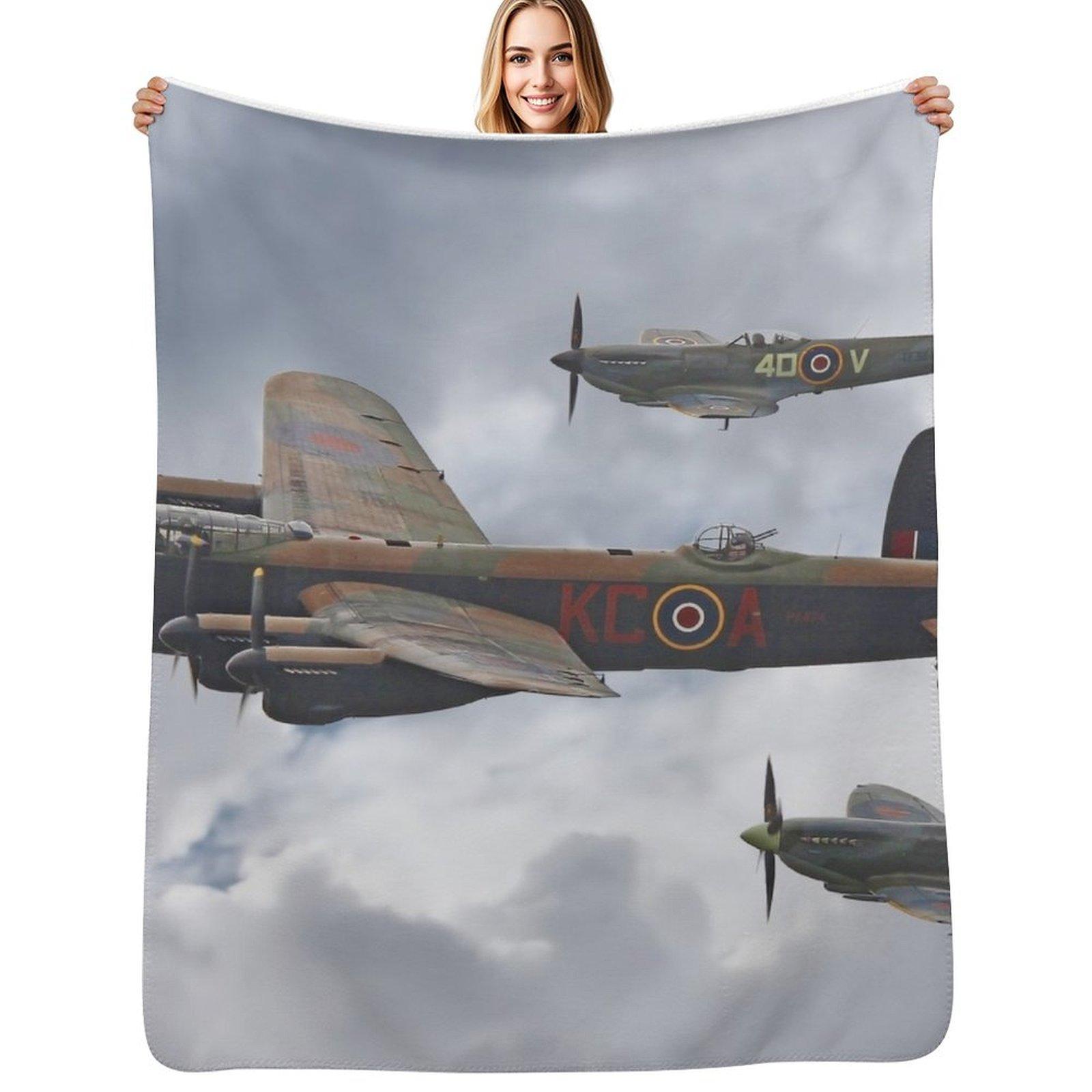 

The Battle Of Britain Memorial Flight Shoreham 2014 Throw Blanket Versatile Cozy Throw Blanket for All Occasions 75x100cm