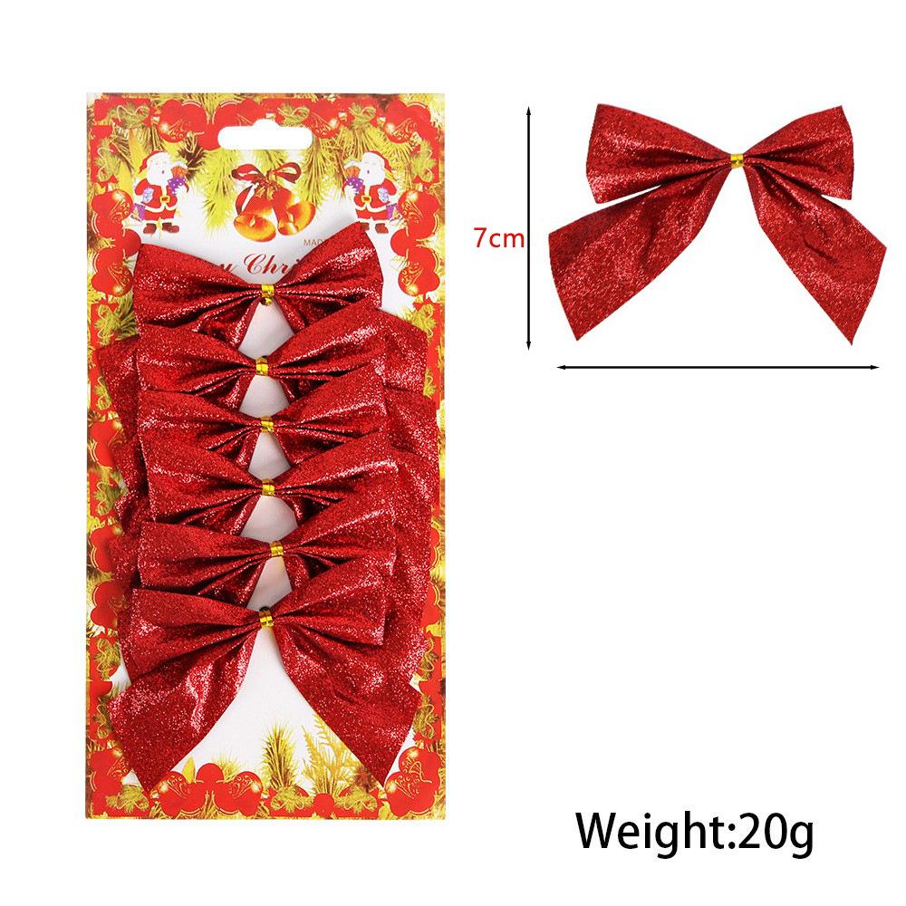 Christmas Bows Ornaments - Pack of 12 Holiday Decorations & Gifts
