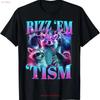 Autism Funny Rizz Em The Tism Meme Autistic Opossum T Shirt Vintage Washed Fashion Casual Graphic Top For Everyday Wear