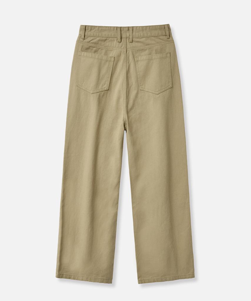 Dibellobeu Essential Mood Semi-Wide Cotton Pants_Beige