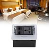Table Connection Box Conference Room Countertop Desktop Socket Electrical Outlet Strip With 2 Networ