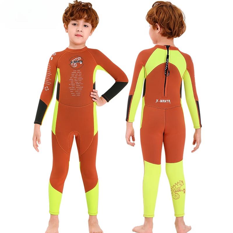 PULIAN Kids Thermal One-Piece Long Sleeve Wetsuit