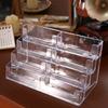 4-Schichtige Visitenkartenbox Transparente Visitenkarten-Aufbewahrungsbox Organisationsständer