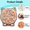 Cat Shaped Puzzle Dog Bear Wooden Jigsaw Puzzle Macaron Colored Puzzle Toy