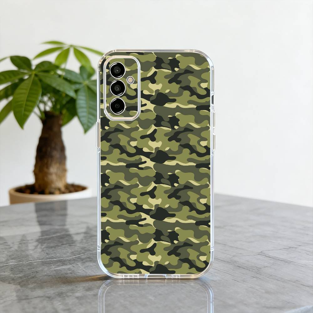 Camouflage Phone Case Transparent Silicone Soft For SamsungA10,12,20,21S,30,31,40,50,51,52,70,71