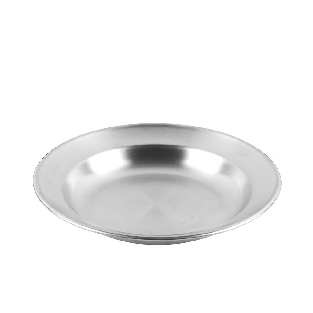 Captain Stag Stainless Steel Round Curry Plate Dish Tableware Outer Diameter 22 X Height 3cm Made In Japan (CAPTAIN STAG) 18-8 UH-43