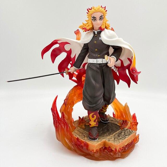 20cm Demon Slayer Anime Figure Rengoku Kyoujurou Action Figure Tanjirou /Inosuke /Shinobu Kimetsu No Yaiba Figurine Model Doll Toy