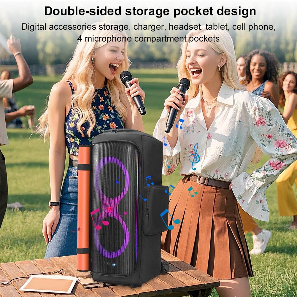 Speaker Carry Cover Zipper Closure Portable Speaker Dust Case Double-Sided Speaker Storage Bag for JBL Party Box 710 Accessories