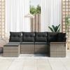 VidaXL ensemble de canapé de jardin de 6 pièces avec coussins gris en poly rotin 3345429