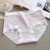 Lingerie Women's Underwear with No Trace Antibacterial Cotton Large Size Hip Hugging Breathable Mid Waist Briefs Triangle Panties