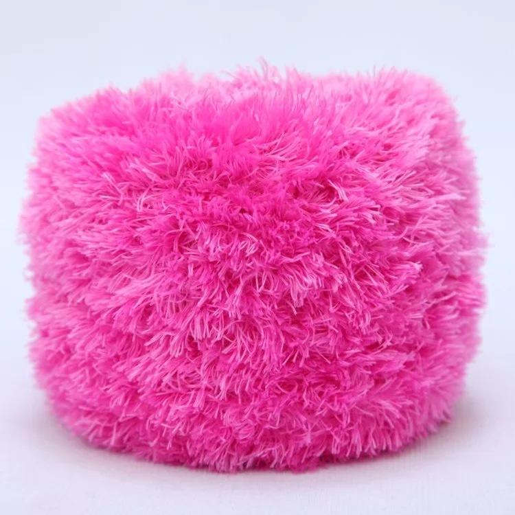200g 3 Strands Crystal Fleece Coral Poke Embroidery Thread Towel DIY Knitting Material Bag Hand Sewn Mesh Bag Yarn Crocheting