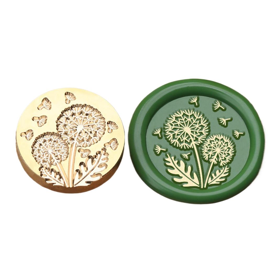 Plant Themed Seal Stamp Head Antique Embossed Sealing Stamp Head for Seal Envelope Invitation Decoration Scrapbooking