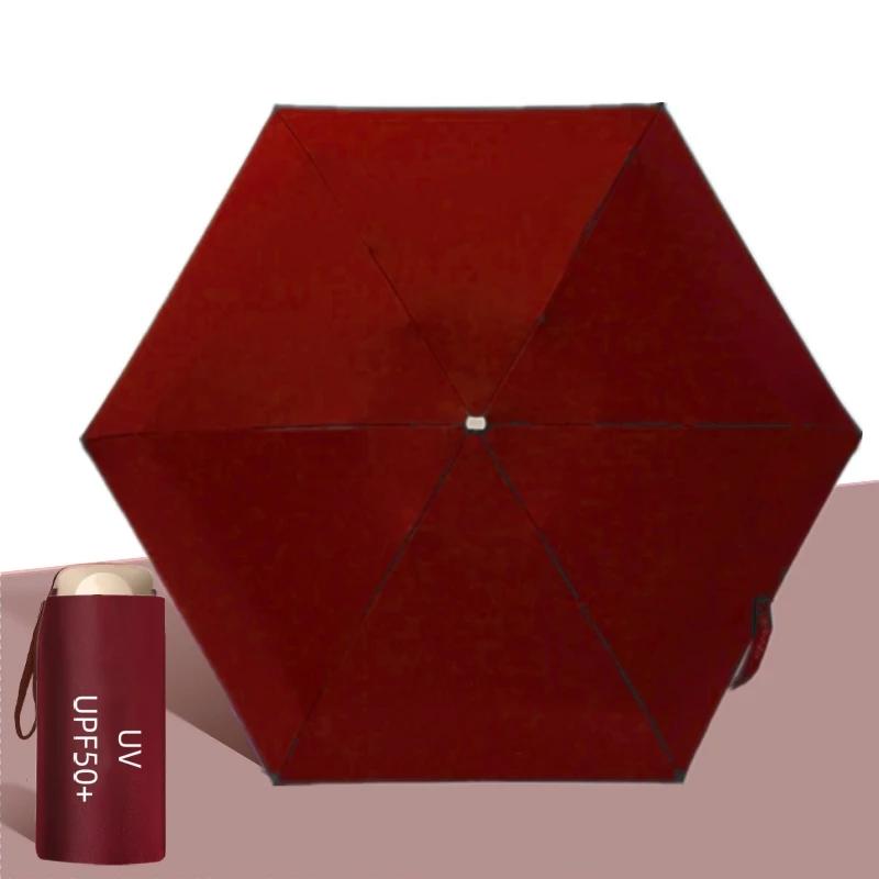 Parasol UPF50+ Mini Kieszonkowy Parasol Przeciwsłoneczny Przenośny Winyl Składany Deszczowy Podróżny Parasol Ochrona UV Parasol Kapsułkowy
