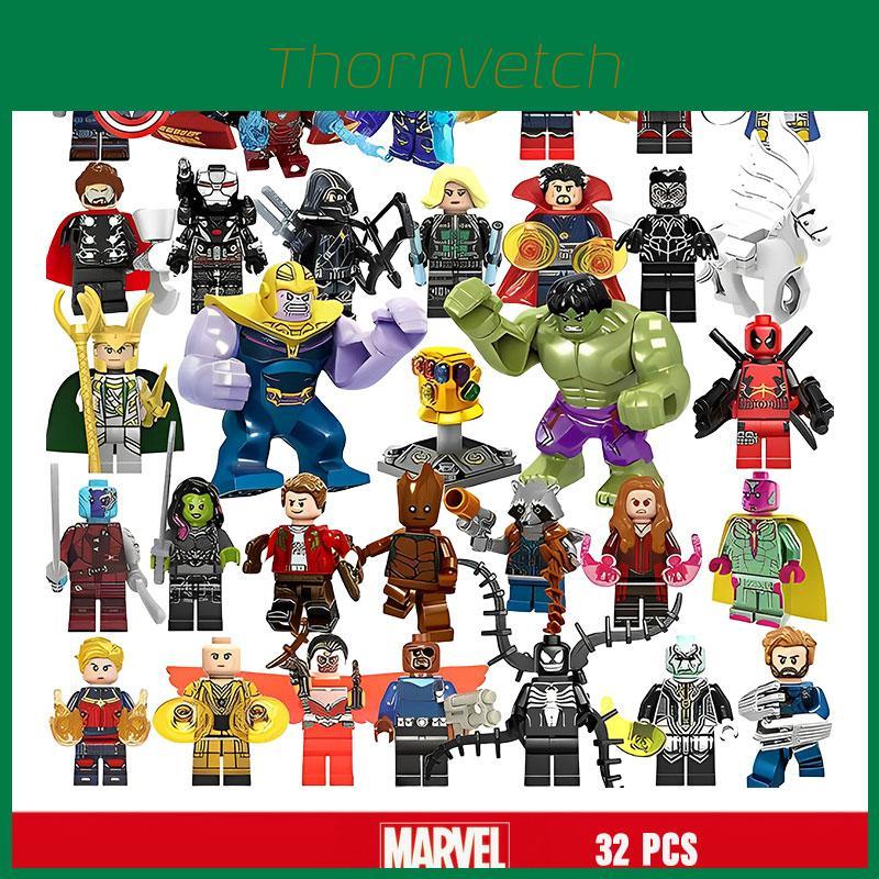 Superhero Boy Puzzle Building Block Toy Set 32pcs Plastic Material 4.5cm Height