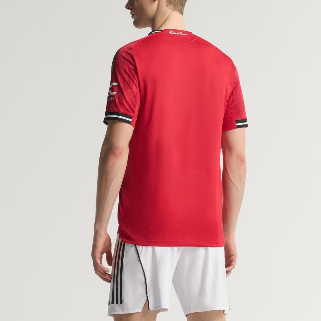 Adidas Manchester United 25/26 Season Home Casual Sports Short Sleeve Football Shirt Men Tops JI7429