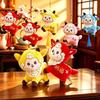 Soft Fluffy Year Of The Goat Plush Pendant With Lucky Blessing Embroidery For Spring Festival Decor New Year Gifts