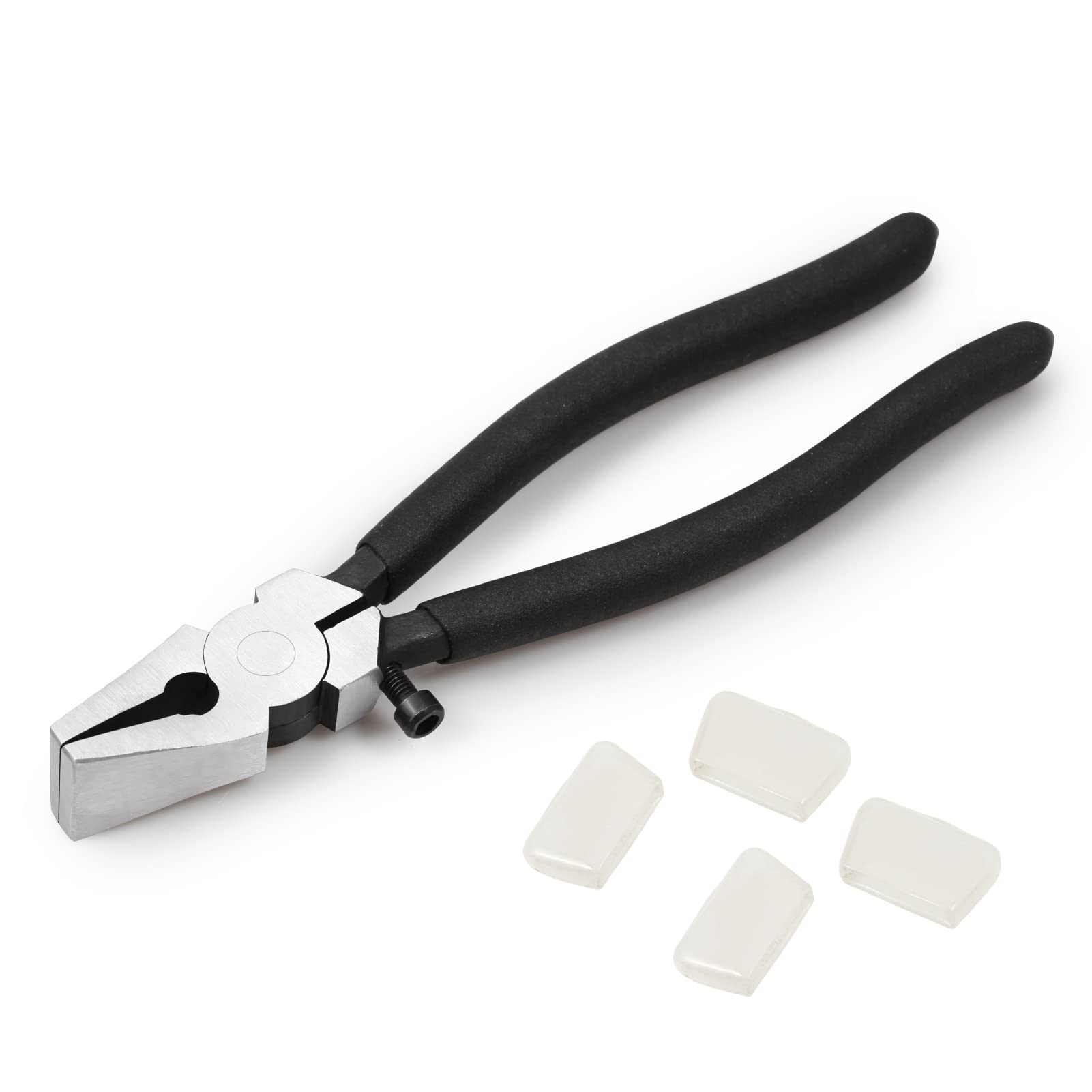 

LEONTOOL щипцы для разбивания стекла с зубцами, 8-дюймовые щипцы для разбивания стекла с резиновыми наконечниками для изготовления брелоков и ремешков для ключей