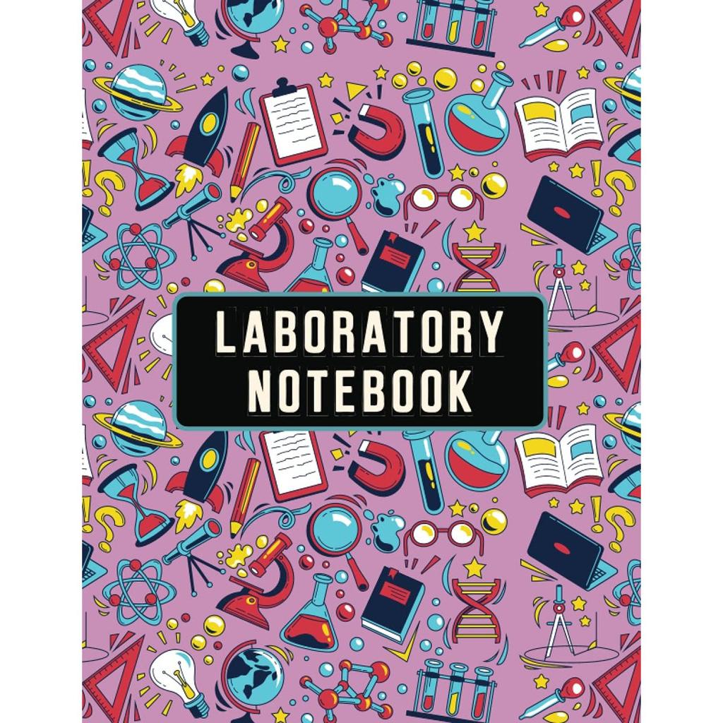 Laboratory Notebook Ruled Line Journal 150 Pages Large Size 8.5 X 11 Inches for Science Research Project Office and Students Soft Matte Cover