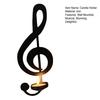 Black Music Note Wall Sconce Metal Wall Mounted Candle Holder Musical Symbol Tea Light Holder Rack for Living Room Dining Room