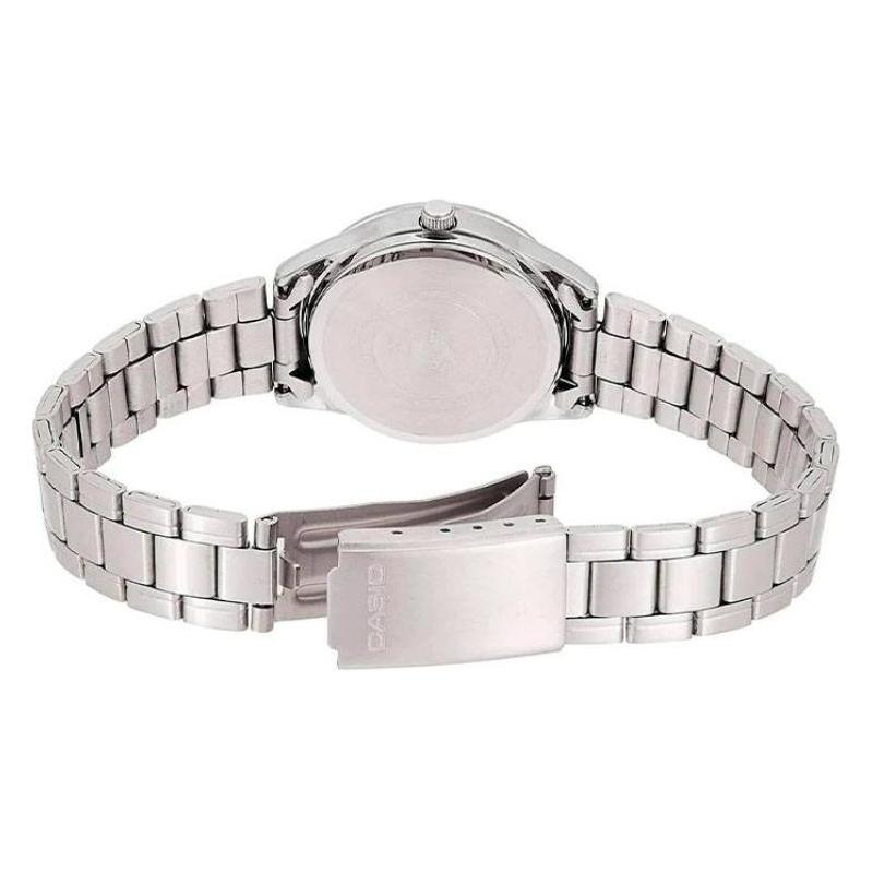 Casio CASIOSTANDARD series life waterproof quartz movement stainless steel strap Japanese and Korean watch women's watch black dial LTP-V005D-1A