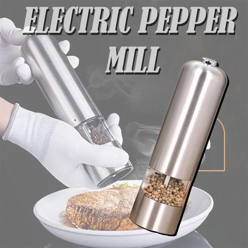 Electric Salt Pepper Mill Grinder Stainless Steel Grinders Adjustable Coarseness For Automatic Gravity Herb Spice Grinder