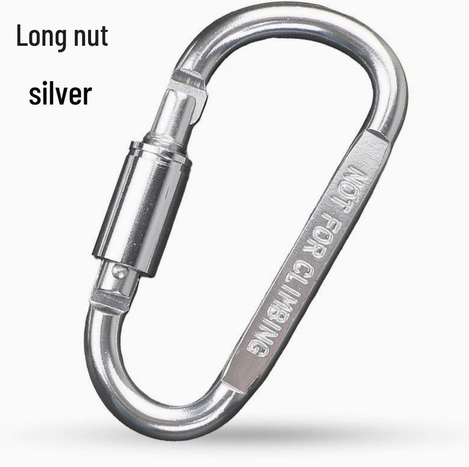 D-Shaped Colorful Aluminum Carabiner Multi-Functional Quick Link Backpack Hook