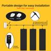 Connectable Snow Melting Mat 10x30in Anti-Slip Electric Heated Walkway Mat with Power Cord Fast