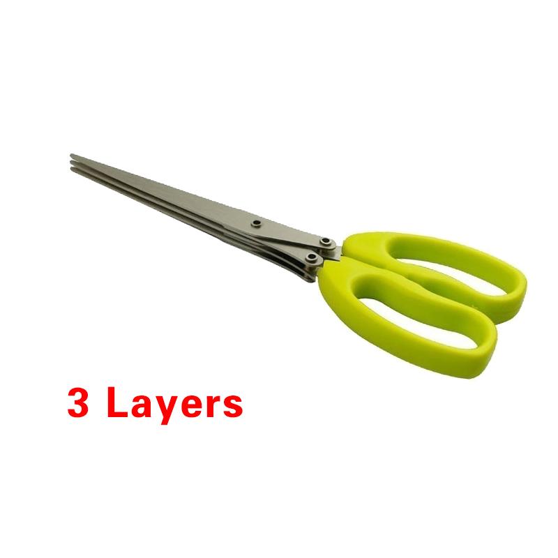 

Pinspace Cutter tools for kicthen 15CMMinced 5 Layers Basil Rosemary Kitchen Multi-Layers scissor Shredded Chopped Scallion