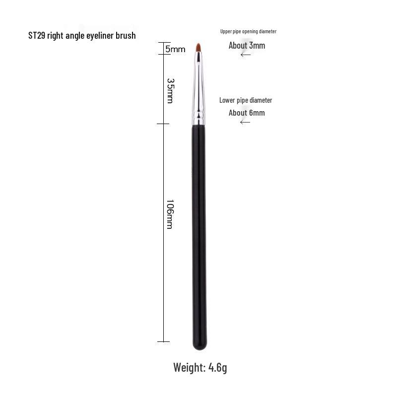 

Многофункциональная скошенная кисть для подводки и консилера Ancaina с мягким ворсом - Портативная плоская головка для макияжа нижнего века и носослезной борозды