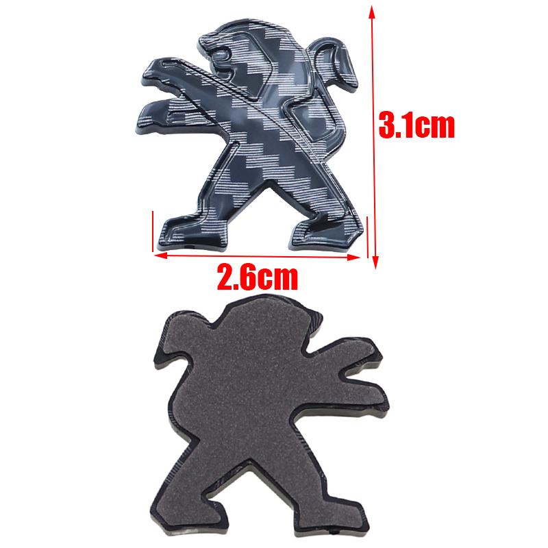 1pcs newest Peugeot ABS aluminum 3D steer wheel emblem Sticker Car Steering Wheel Sticker Car Interior Emblem Car Accessories