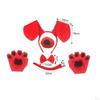 Dog Ears Headband And Long Tail Animal Bow Tie Nose Gifts Costume Accessories Set
