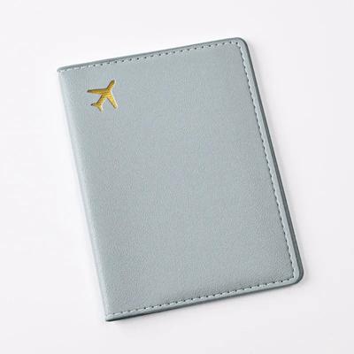 Fashion Airplane Print Passport Holder Women Men Passport Cover Flight Ticket Clip Passport Covers Travel Wallet Id Card Holder