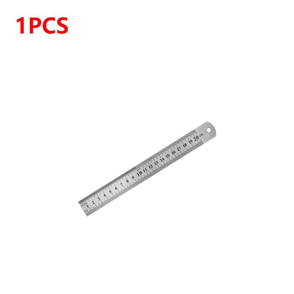 10-1Pcs 15-50cm Stainless Steel Metal Straight Ruler Ruler Tool Precision Double Sided Measuring Drafting Accessory Hand Tool