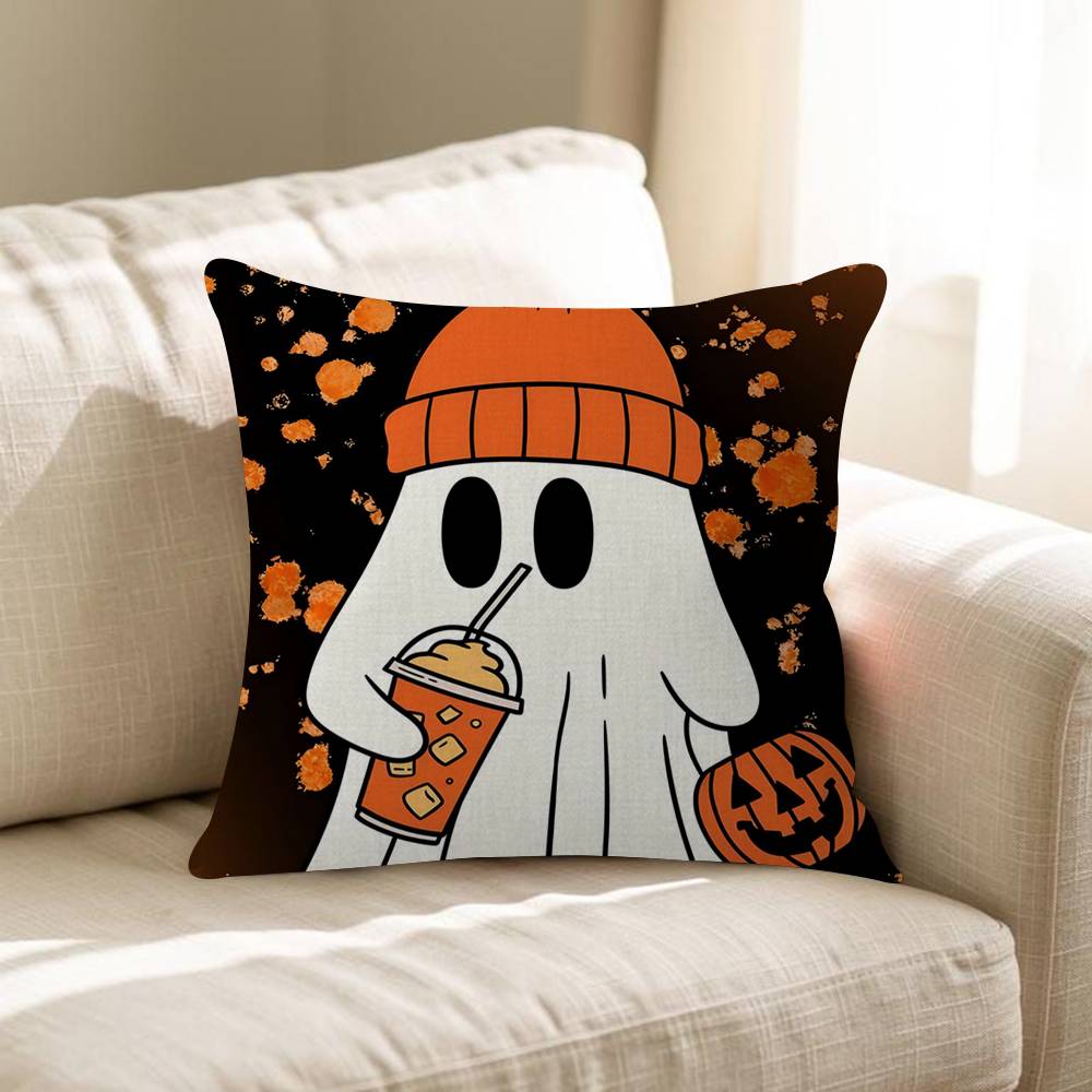 Pumpkin Ghost Cushion Cover Decorative Pillow Sofa Home Decor Case Pillow Cases