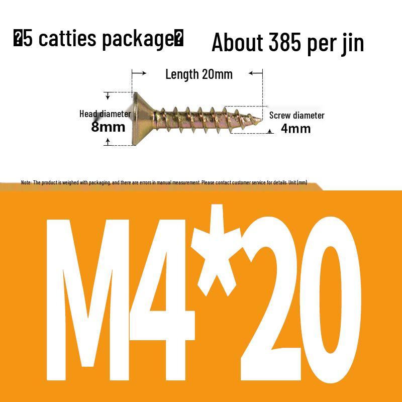 Eco-friendly Self-tapping Phillips Flat Head Screws for Fiberboard and Wall Panels