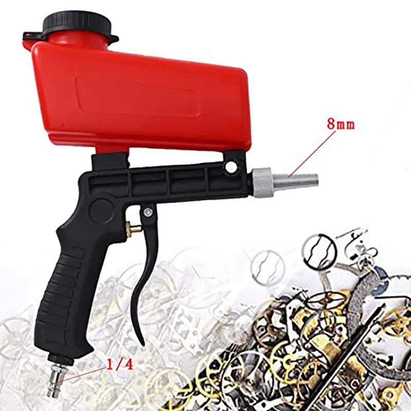 90psi Portable Gravity Pneumatic Sandblaster Gun Lightweight Aluminium Handheld Blasting Machine Gravity Adjustable Tool