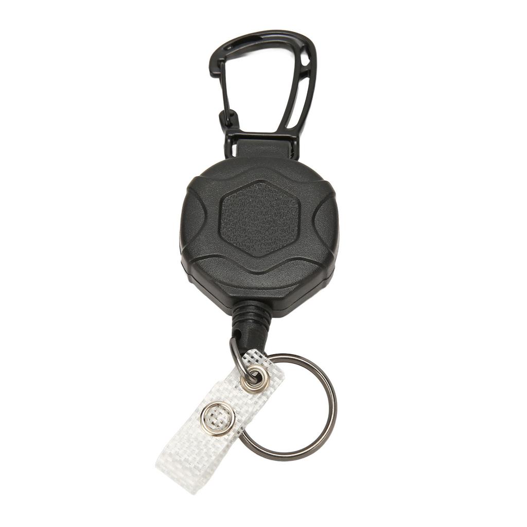 2Pcs Retractable Keychain Heavy Duty Carabiner ID Badge Holder with Retractable Steel Wire Rope