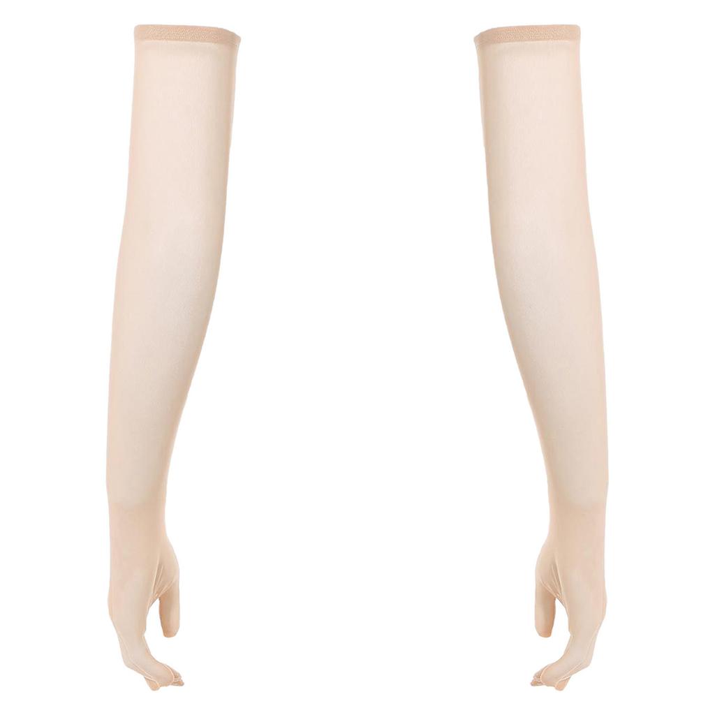 Guantes de Malla Unisex por Encima del Codo Antideslizantes de Dedo Completo para Ópera Cosplay