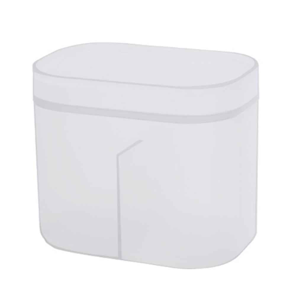 PP Cotton Swab Box Transparent With Lid Storage Organizer Easy To Use Two Compartments Storage Dispenser Bathroom